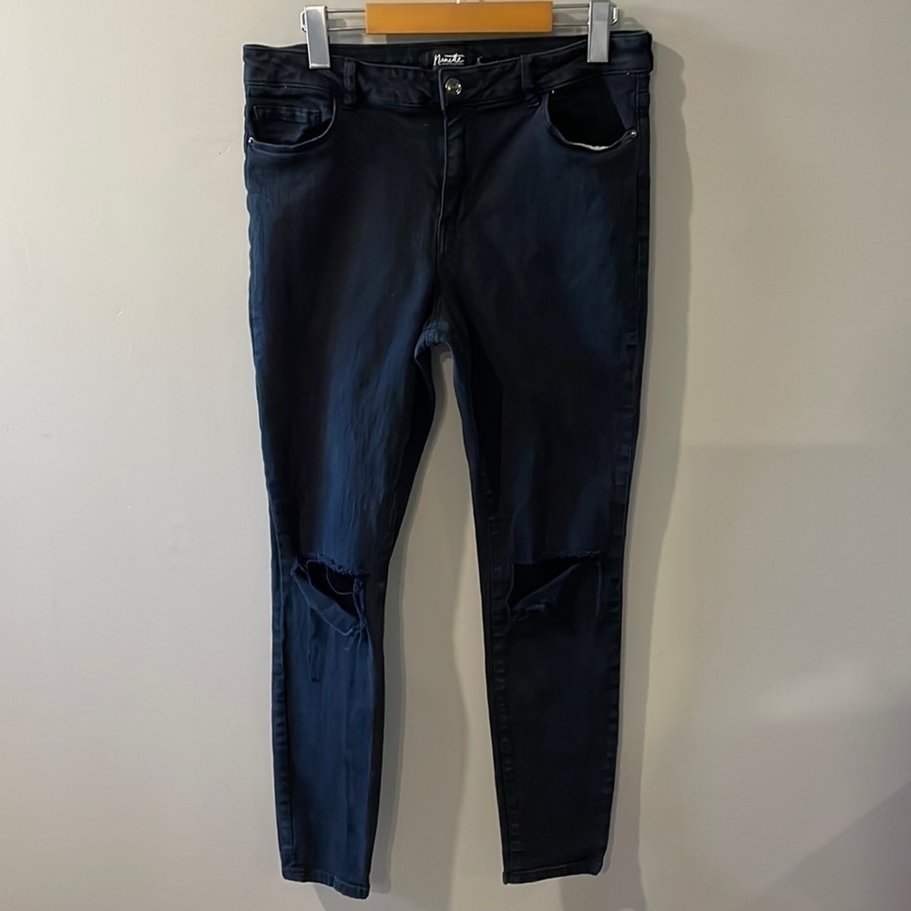 Nanette Lepore High Waist Gramercy Skinny Jeans Black Size 8
